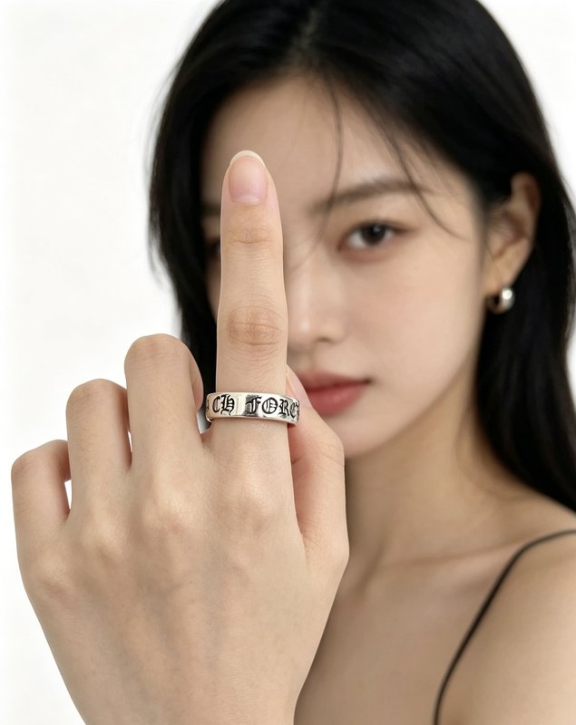 크롬하츠 입체 멀티 크로스 반지 001-262334