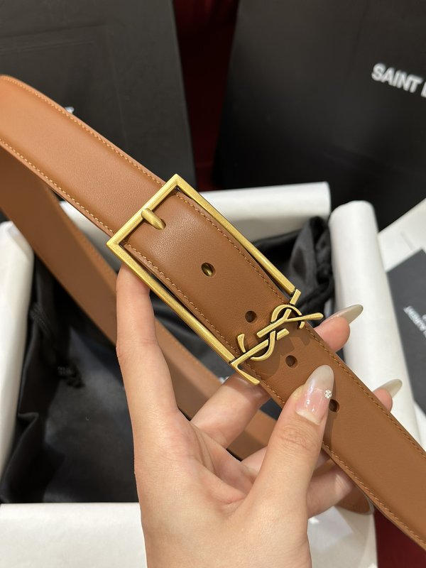 생로랑 YSL 여성용 빈티지 가죽 벨트 001-262365