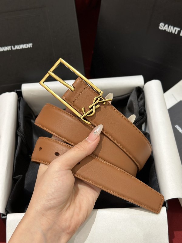 생로랑 YSL 여성용 빈티지 가죽 벨트 001-262365