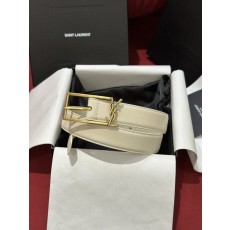 생로랑 YSL 빈티지 금속 버클 가죽 벨트 001-262367