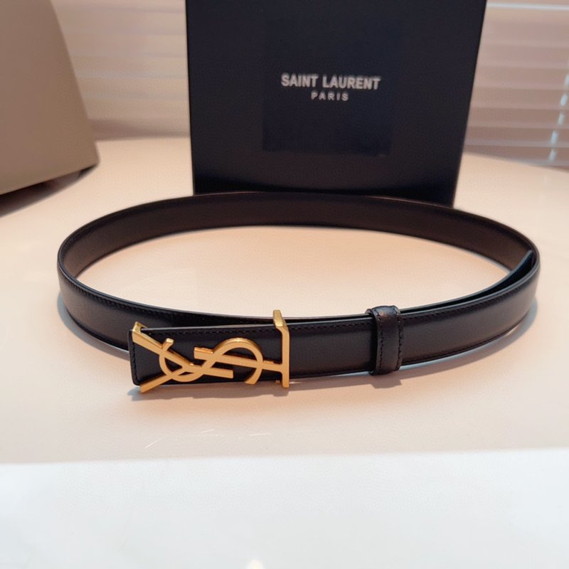 YSL 생로랑 여성용 빈티지 조각 금속 버클 벨트 2. 001-262368