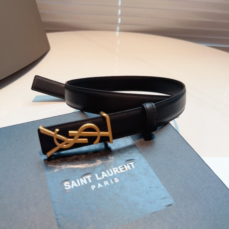 YSL 생로랑 여성용 빈티지 조각 금속 버클 벨트 2. 001-262368