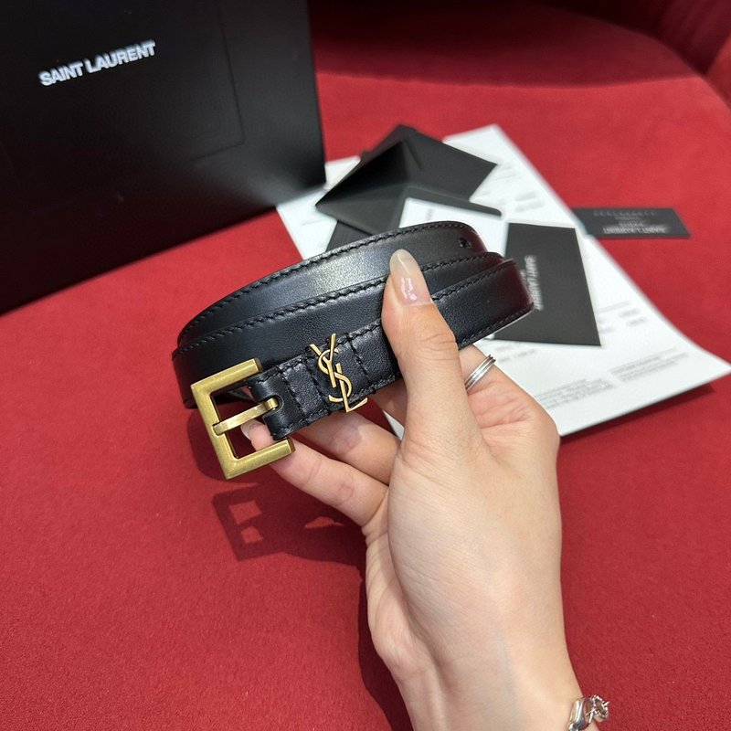 YSL 생로랑 여성용 빈티지 금속 버클 벨트 001-262372