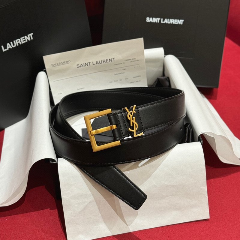 YSL 생로랑 여성용 빈티지 금속 버클 벨트 001-262373