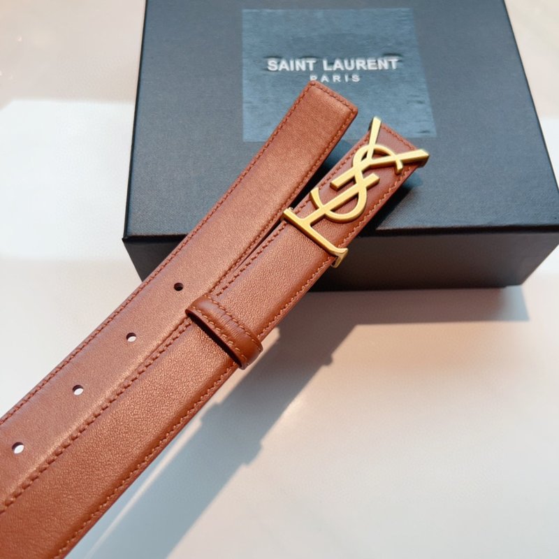 YSL 생로랑 여성용 빈티지 조각 금속 버클 벨트 001-262374