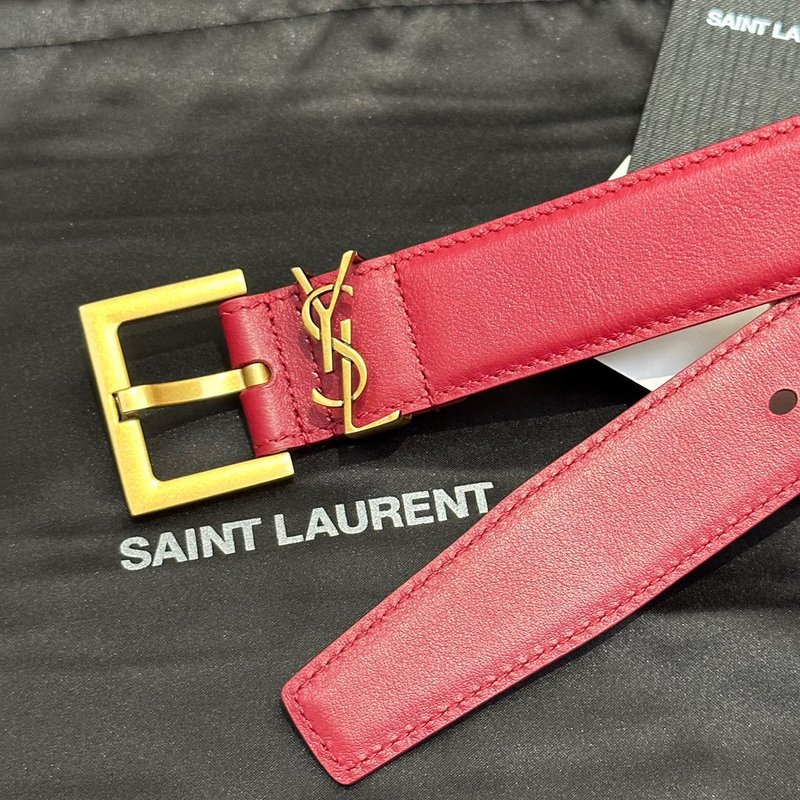 이브생로랑 YSL 여성용 빈티지 조각 금속 버클 벨트 001-262375
