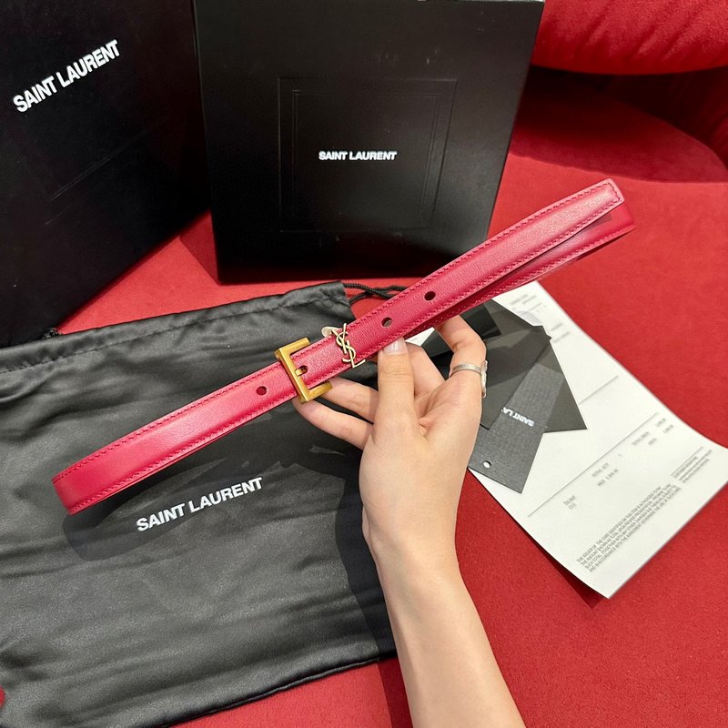YSL 생로랑 여성용 빈티지 조각 금속 버클 벨트 001-262376