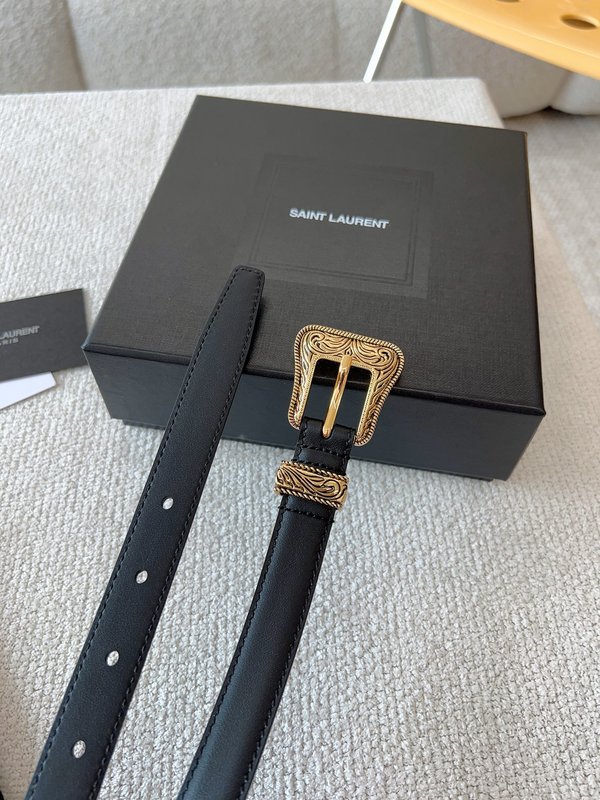YSL 생로랑 빈티지 패션 블랙 벨트 001-262377