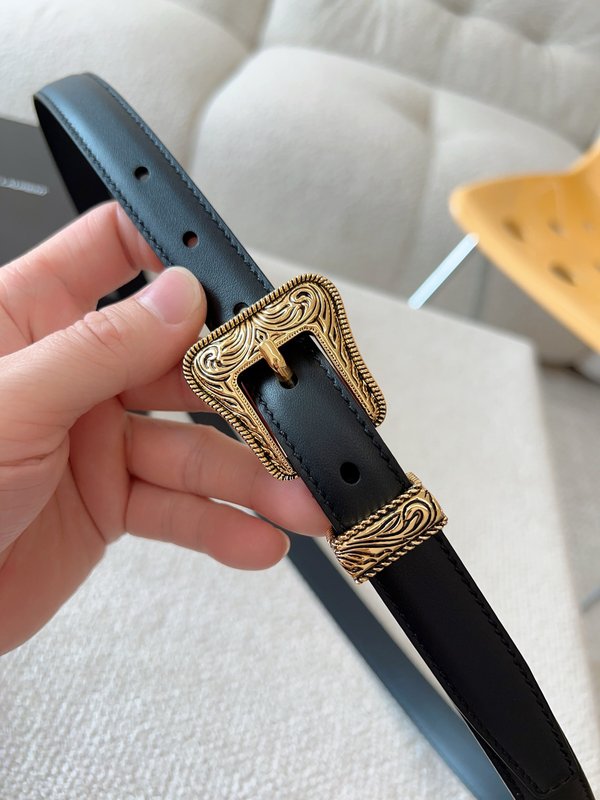 YSL 생로랑 빈티지 패션 블랙 벨트 001-262377