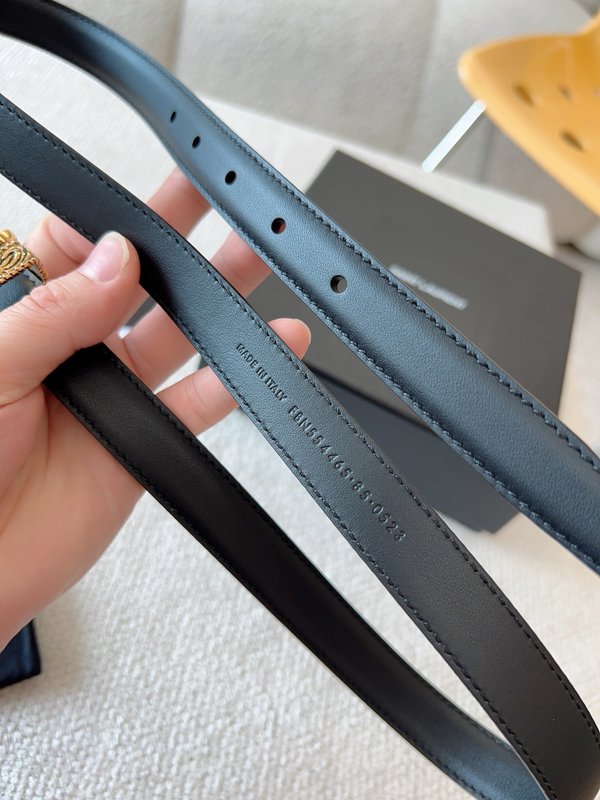 YSL 생로랑 빈티지 패션 블랙 벨트 001-262377
