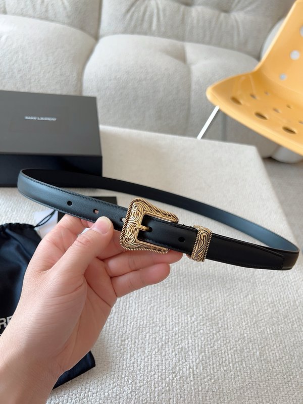 YSL 생로랑 빈티지 패션 블랙 벨트 001-262377