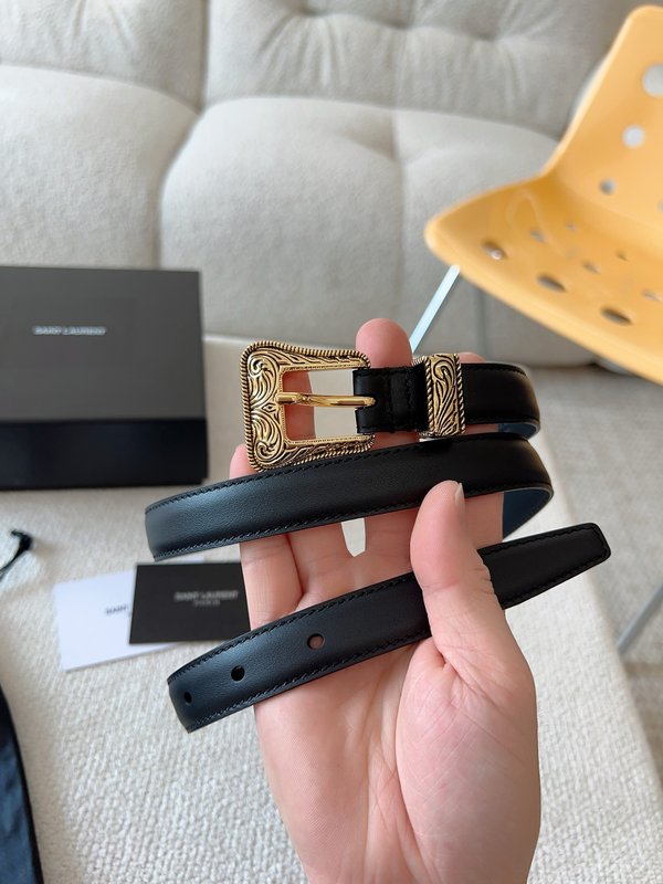 YSL 생로랑 빈티지 패션 블랙 벨트 001-262377