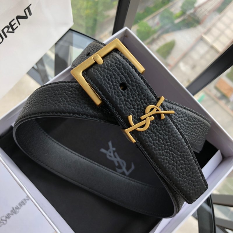YSL 생로랑 3.0cm 레트로 금속 버클 여성 벨트 001-262381