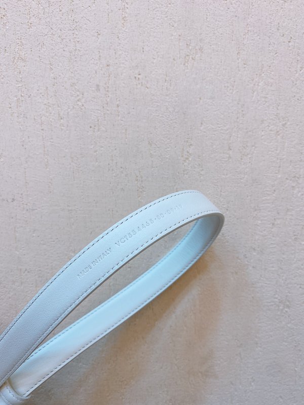 YSL 소 가죽 더블 버클 슬림 벨트 001-262386