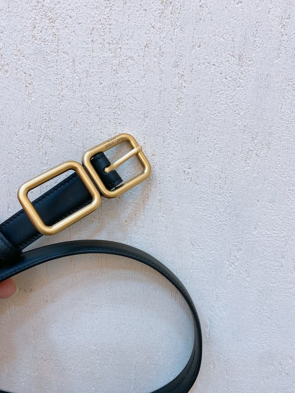 YSL 소牛皮 더블 버클 슬림 벨트 001-262388