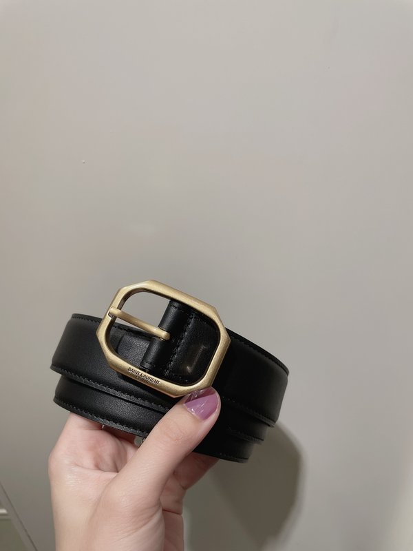 YSL 스무스 가죽 프레임 버클 벨트 001-262392