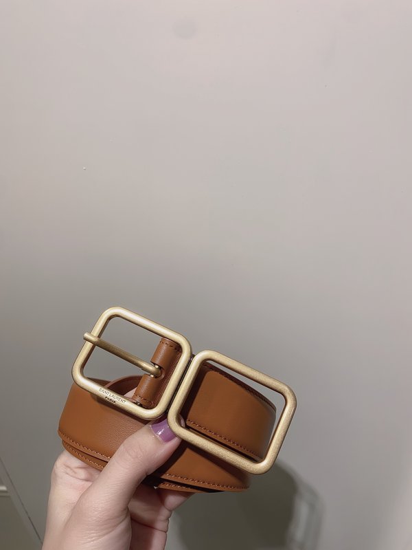 YSL 스무스 레더 더블 버클 내로우 벨트 001-262394