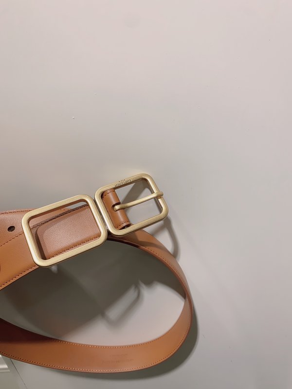 YSL 스무스 레더 더블 버클 내로우 벨트 001-262394