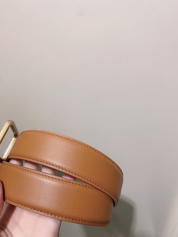 YSL 스무스 레더 더블 버클 내로우 벨트 001-262394