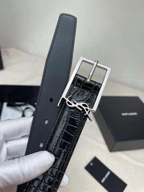 생로랑 YSL 클래식 여성 가죽 벨트 001-262396