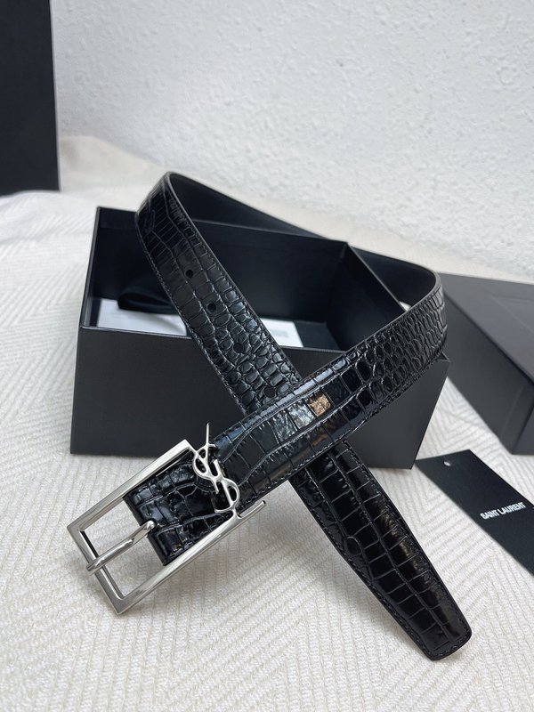 생로랑 YSL 클래식 여성 가죽 벨트 001-262396