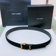 생로랑 여성 스웨이드 벨트 스퀘어 버클 001-262433