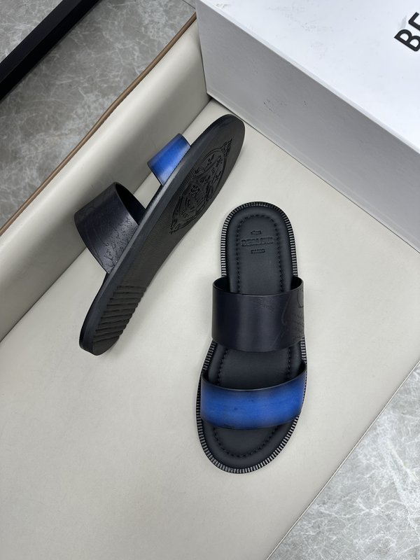 벨루티 남성 가죽 수제 염색 슬리퍼 001-262514