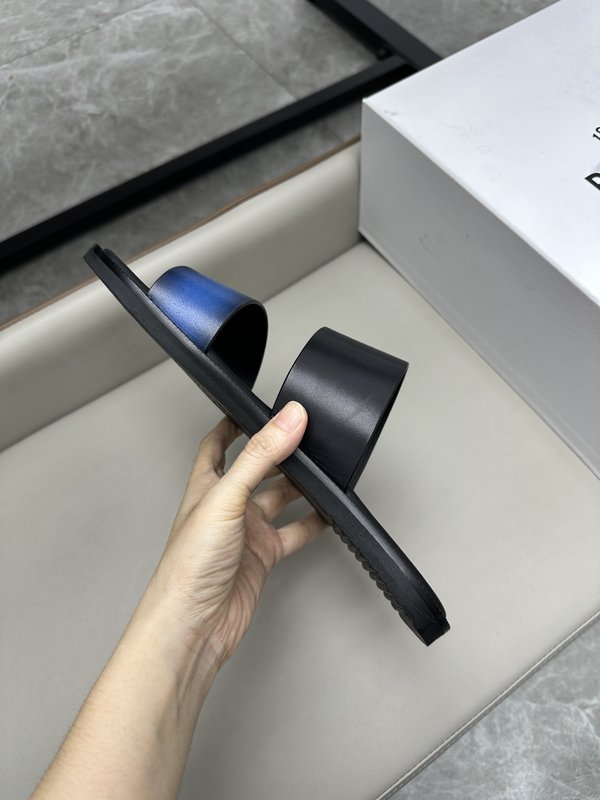 벨루티 남성 가죽 수제 염색 슬리퍼 001-262514