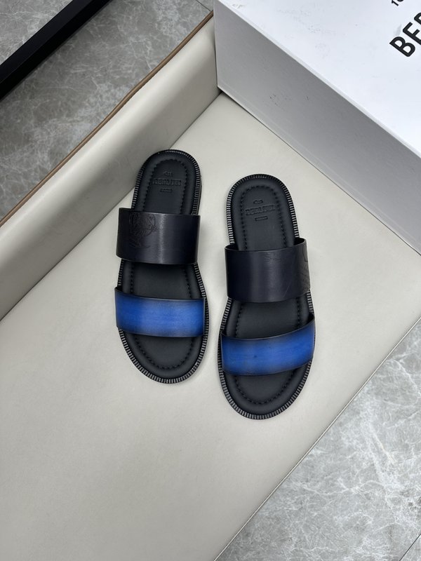 벨루티 남성 가죽 수제 염색 슬리퍼 001-262514