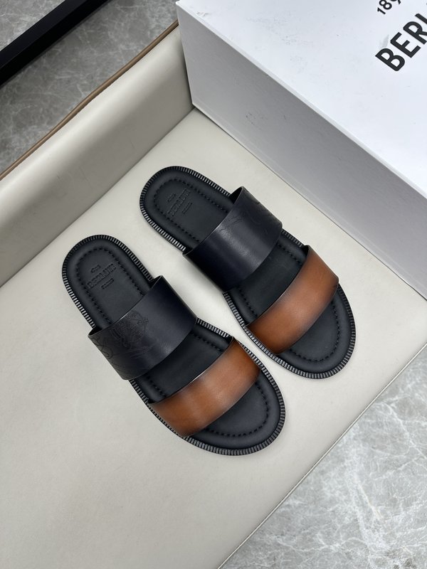 벨루티 남성 가죽 수제 슬리퍼 001-262516