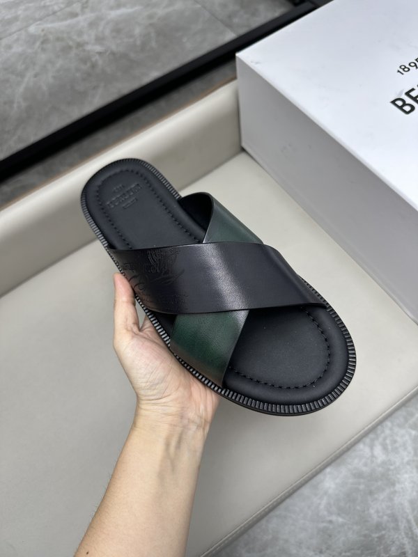 벨루티 남성 가죽 수제 슬리퍼 001-262521
