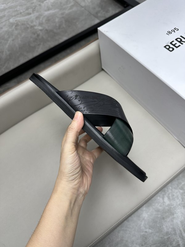 벨루티 남성 가죽 수제 슬리퍼 001-262521