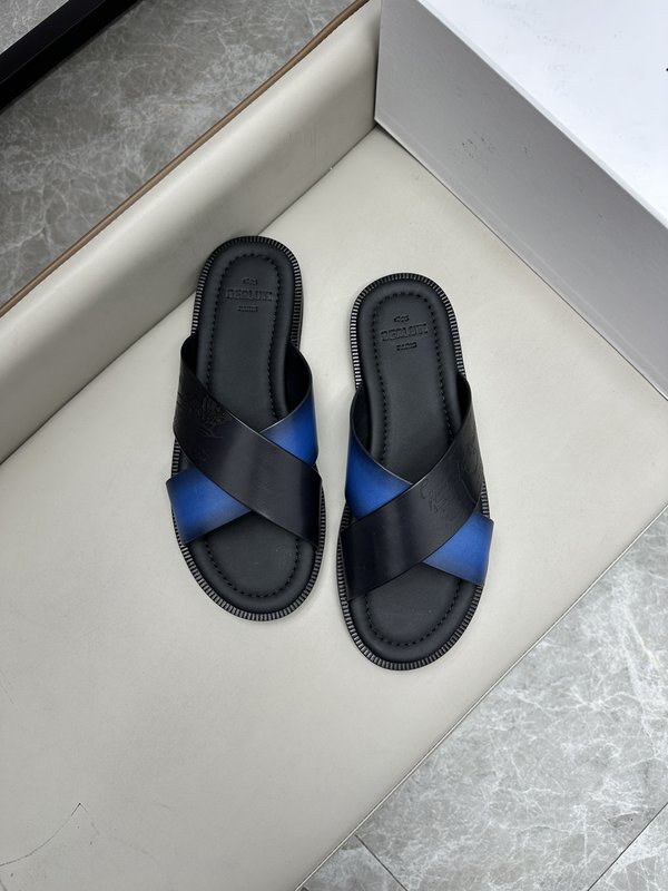 벨루티 남성 가죽 여름 슬리퍼 001-262523