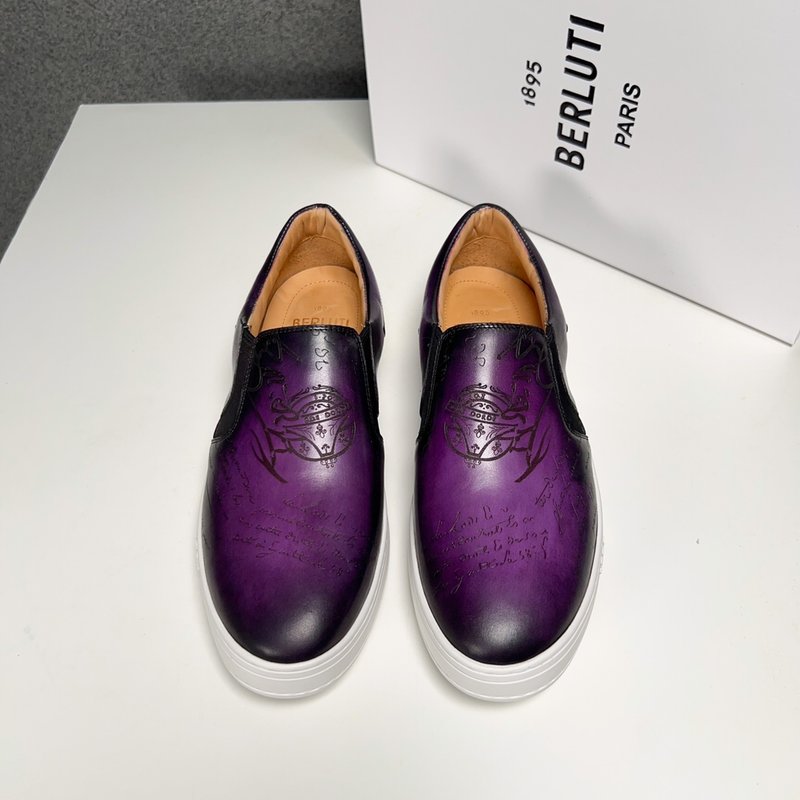 Berluti 벨루티 남성 퍼플 수제 스니커즈 001-262557