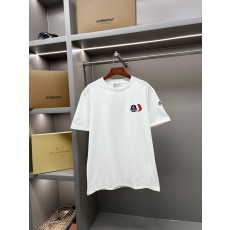 몽클레르 3 색 로고 패치 면 반팔 티셔츠 001-262910
