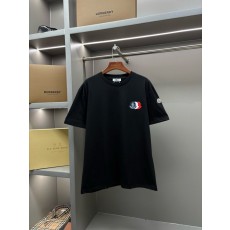 몽클레르 3 컬러 로고 패치 면 반팔 티셔츠 001-262911