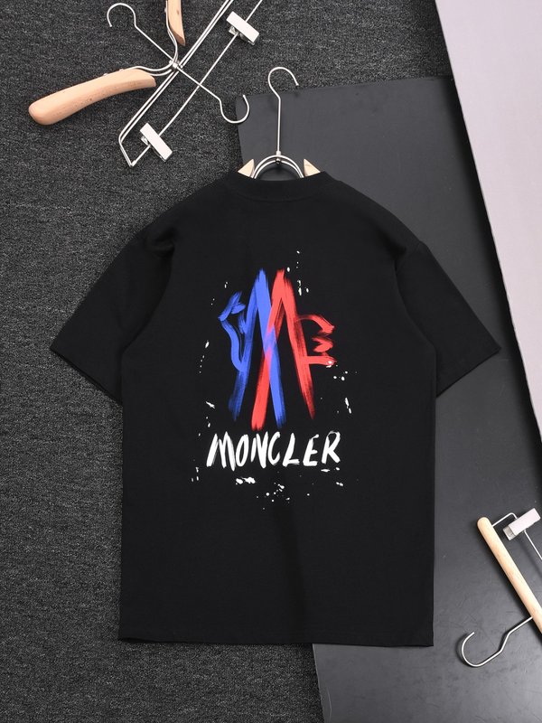 몽클레르 남녀공용 그래피티 프린트 순면 반팔 티셔츠 001-262969