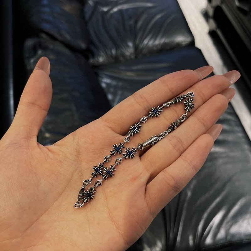 크롬하츠 블루 다이아몬드 크로스 팔찌 001-263276