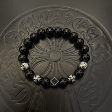 Chrome Hearts 클래식 흑요석 비즈 팔찌 001-263373