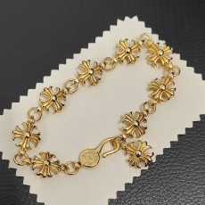 크로스하트 골드 대형 십자가 팔찌 001-263443