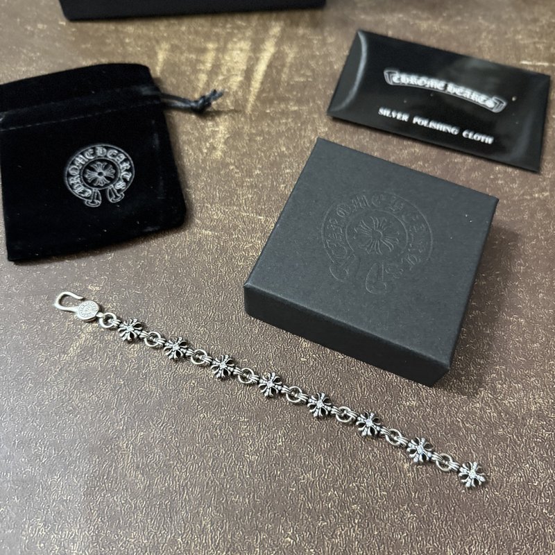 Chrome Hearts 블랙 그레이 팔찌 목걸이 001-263486
