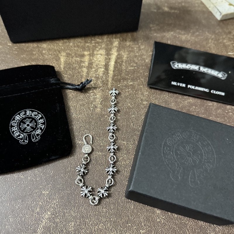 Chrome Hearts 블랙 그레이 팔찌 목걸이 001-263486