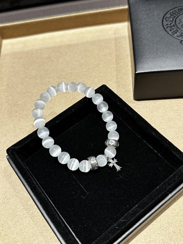 클로로 하트 화이트 캣츠아이 팔찌 001-263493