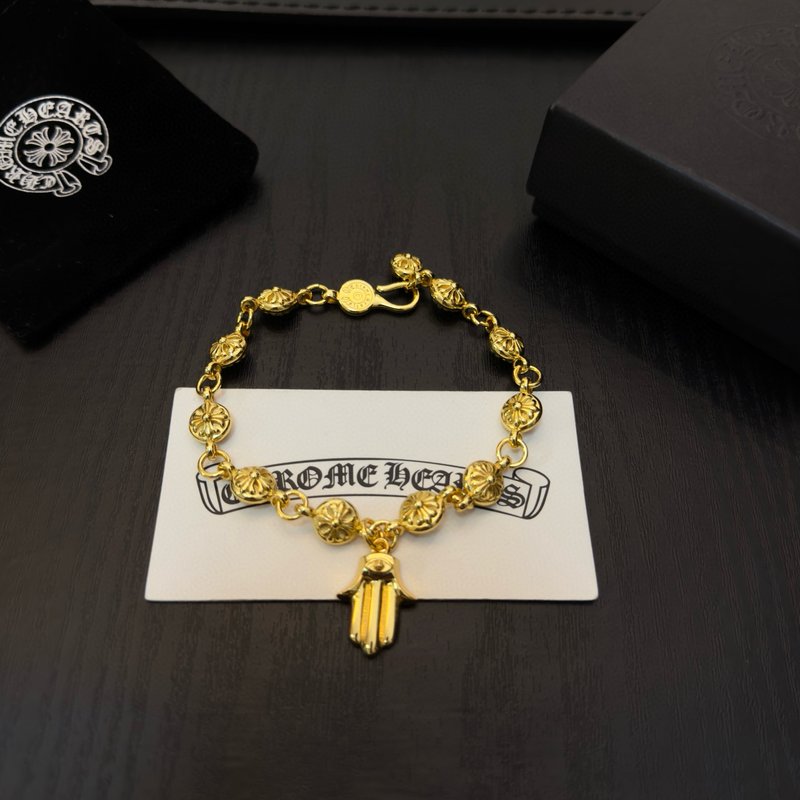 Chrome Hearts 클래식 골드 크로스 플라워 볼 001-263502