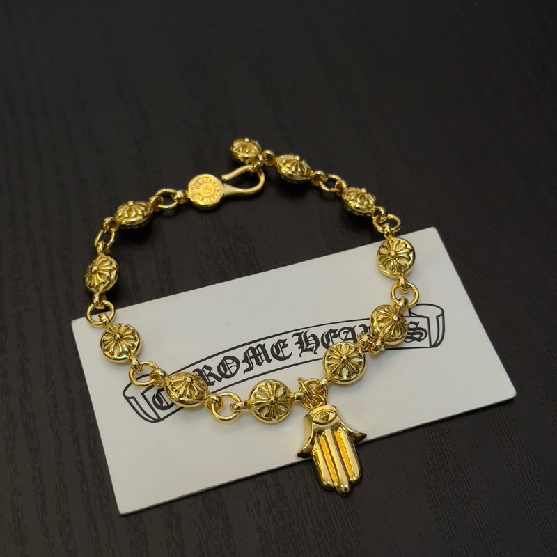 Chrome Hearts 클래식 골드 크로스 플라워 볼 001-263502