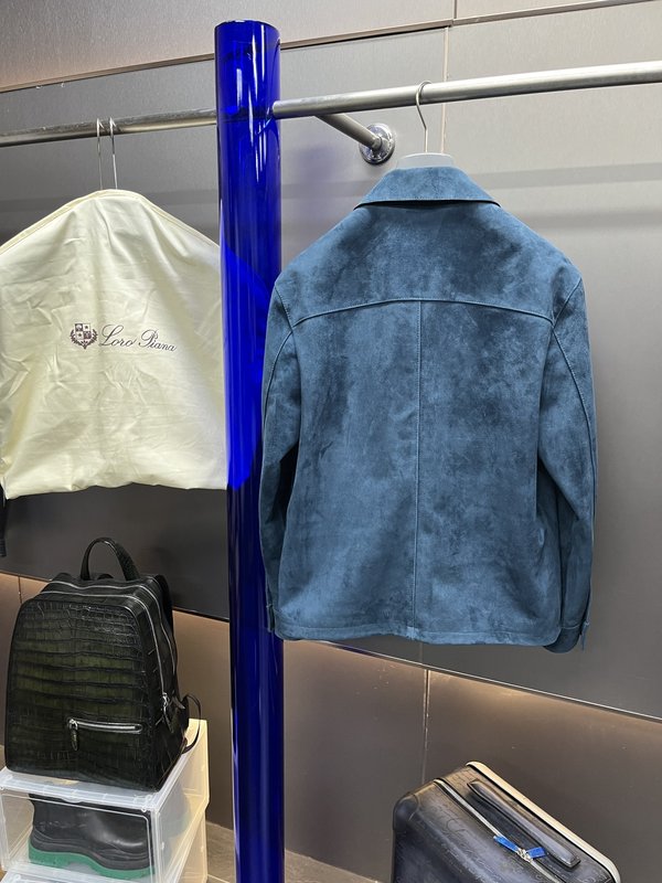 Loro Piana 턴다운 칼라 가죽 자켓 001-263580