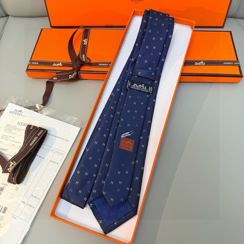 에르메스 H 프린트 넥타이 001-264191