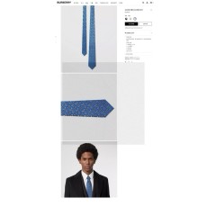 버버리 남성 TB 로고 실크 넥타이 001-265103