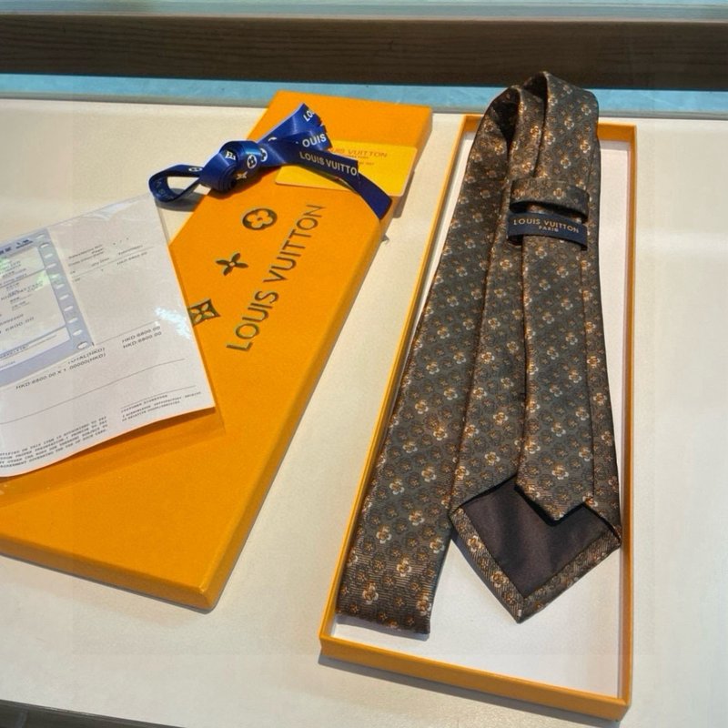 루이비통 다미에 자카드 실크 넥타이 001-265143