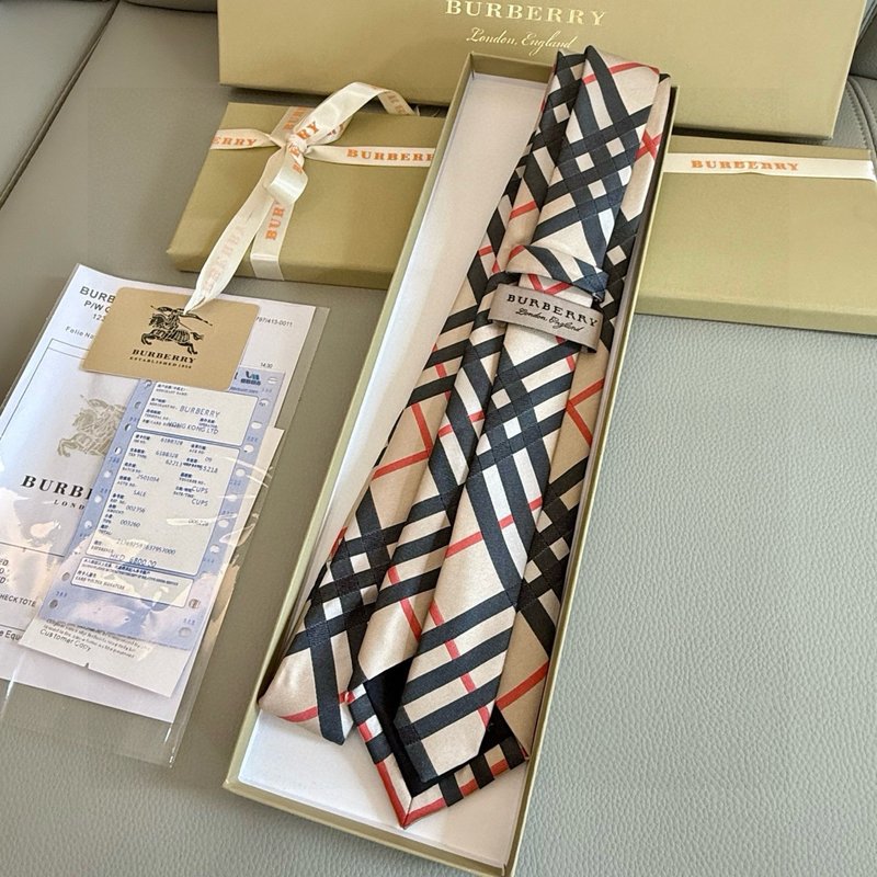 버버리 남성용 영국식 격자 무늬 넥타이 001-265149